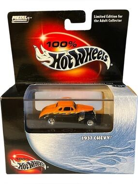 Hot Wheels 100% Orange 1937 CHEVY - Real Riders Limited Edition Black Box